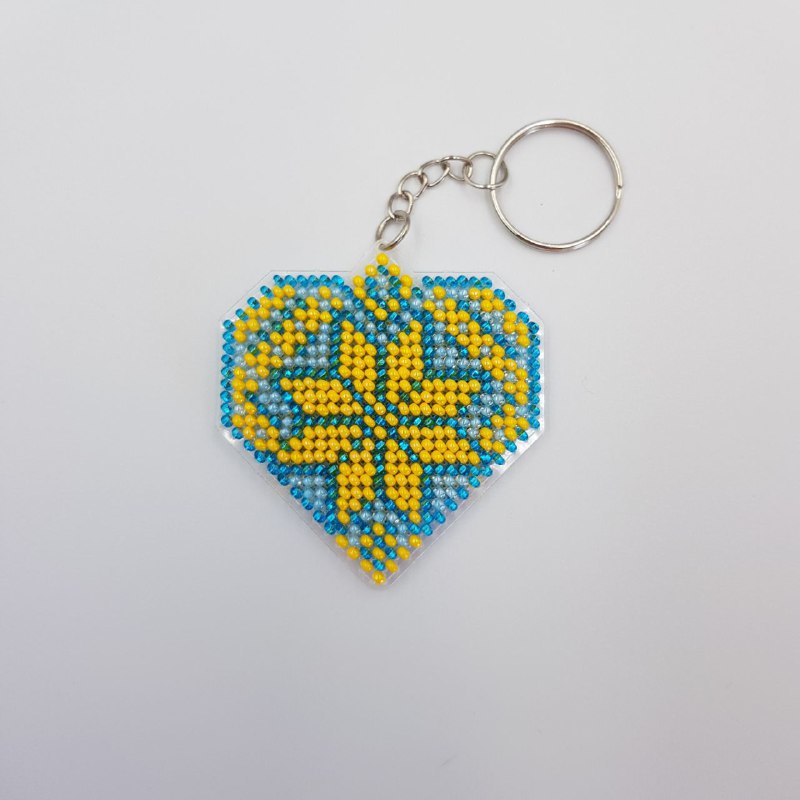 Buy Bead embroidery kit with a plastic base - Ukrainian heart_1