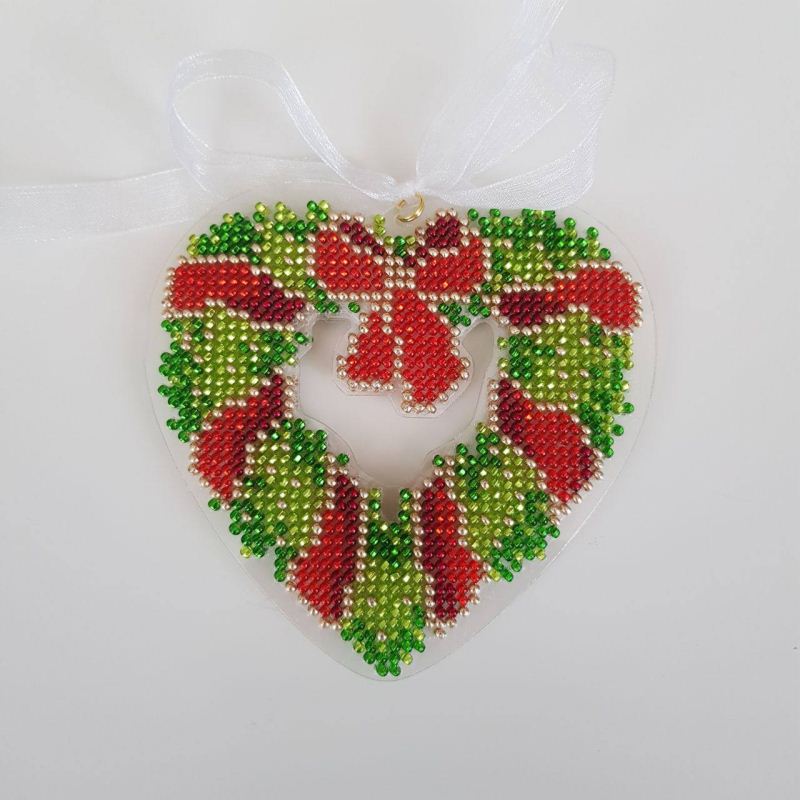 Buy Bead embroidery kit with a plastic base - Christmas toy