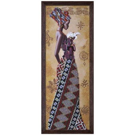 Buy Bead embroidery kit African Woman With Lily-ND2077