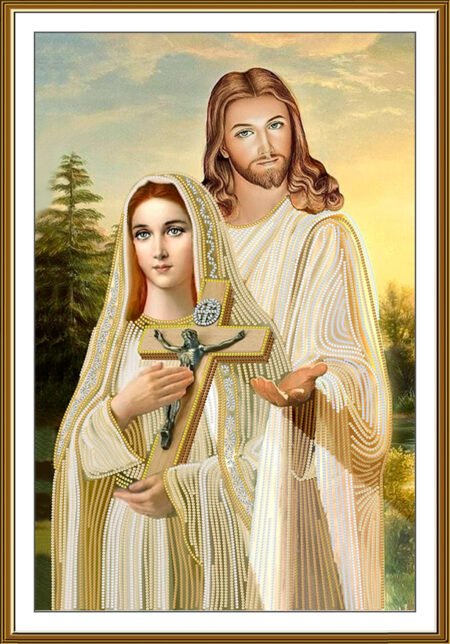 Buy Bead embroidery kit Jesus and Mary-NK3322
