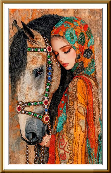 Buy Bead embroidery kit The Girl and the Horse-NK3343