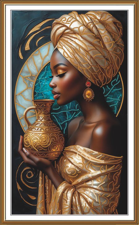 Buy Bead embroidery kit Golden Guardian of the Nile-NK3353