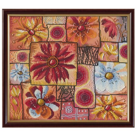 Buy Cross stitch kit Floral Mosaic-Nnd3066