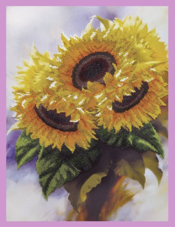 Buy Bead embroidery kit Sunflowers-P-007