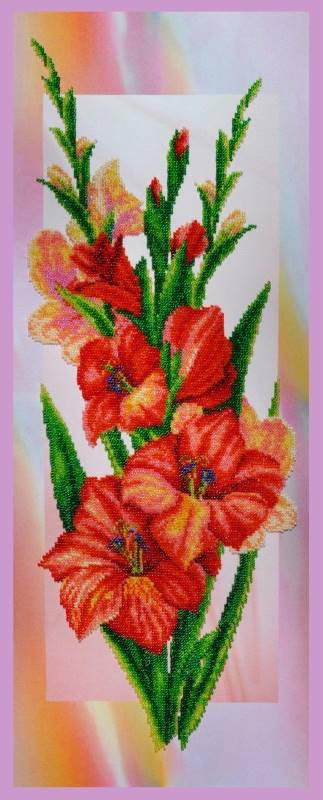 Buy Bead embroidery kit Gladiolus-P-101