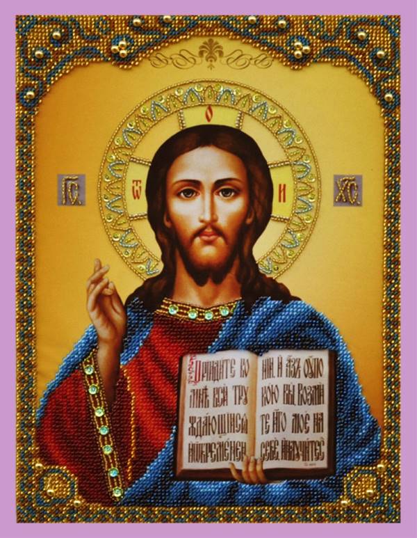 Buy Bead embroidery kit Icon of Christ the Savior-P-123