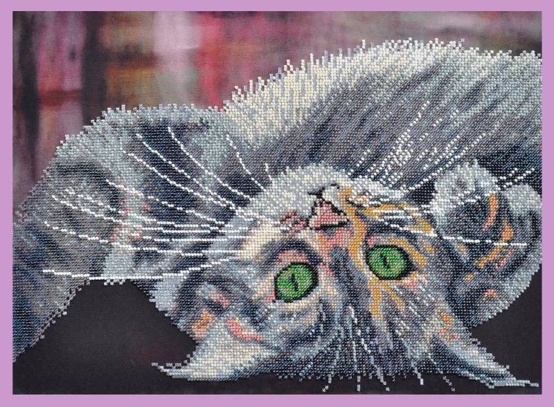 Buy Bead embroidery kit Grey mollycoddle-P-124