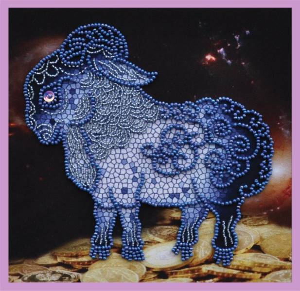 Buy Bead embroidery kit Symbol of the Year of the Sheep or Goat-P-179