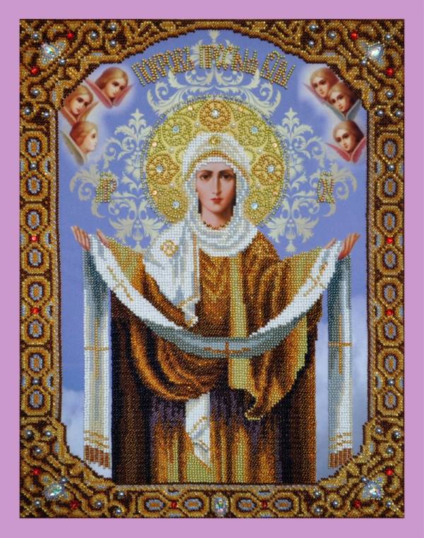 Buy Bead embroidery kit Icon "Protection of the Holy Virgin"-P-201