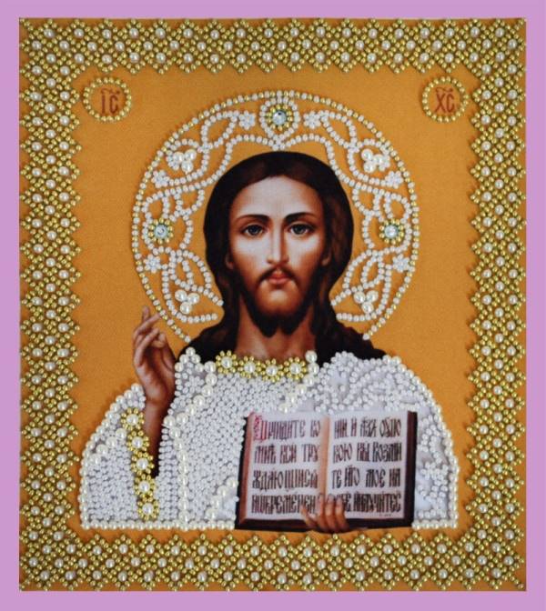 Buy Bead embroidery kit Icon of Christ the Savior-P-207