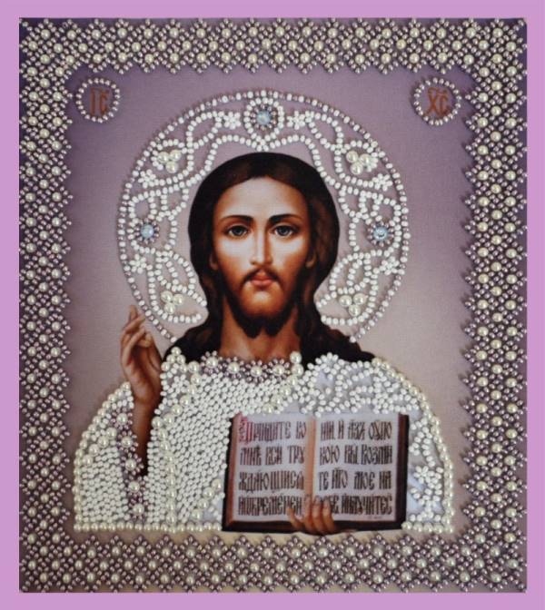 Buy Bead embroidery kit Icon of Christ the Savior-P-209