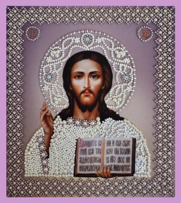 Buy Bead embroidery kit Icon of Christ the Savior-P-209