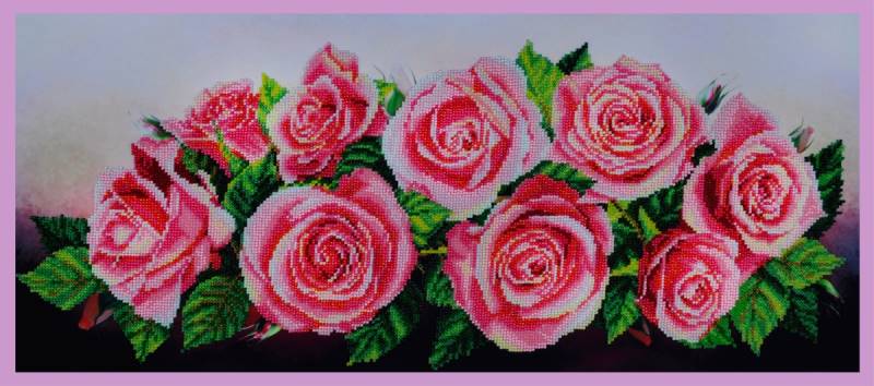 Buy Bead embroidery kit Pink mood-P-214