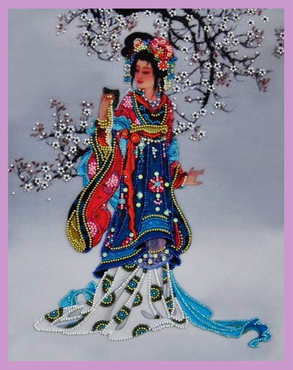 Buy Bead embroidery kit Oriental beauty - 2-P-220