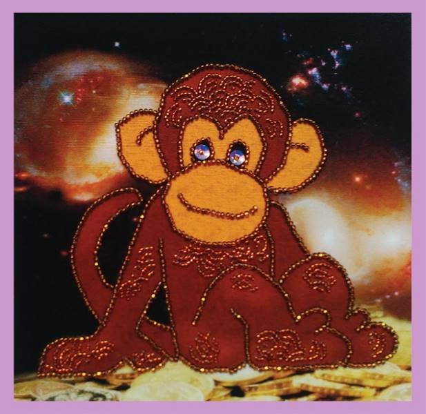 Buy Bead embroidery kit Symbol of the Year of the Monkey-P-230