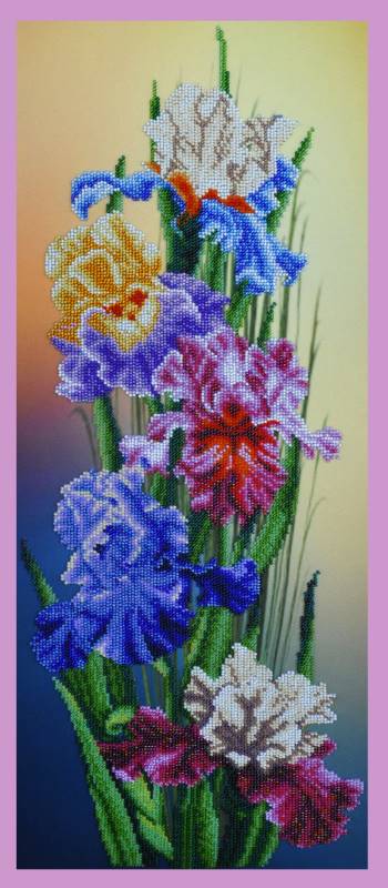 Buy Bead embroidery kit Irises-P-258