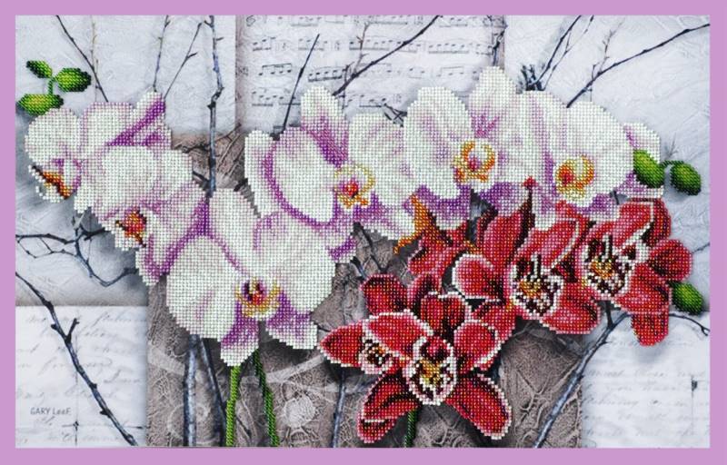 Buy Bead embroidery kit Orchid Symphony-P-263