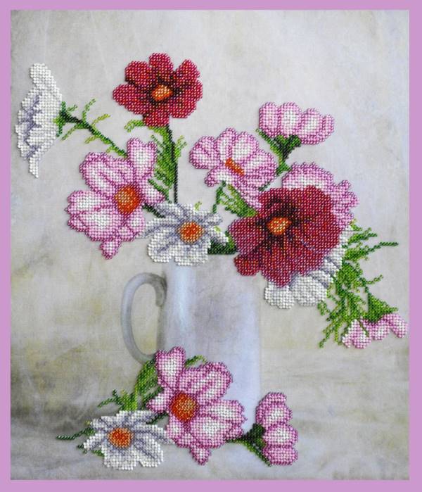 Buy Bead embroidery kit Country bouquet-P-271