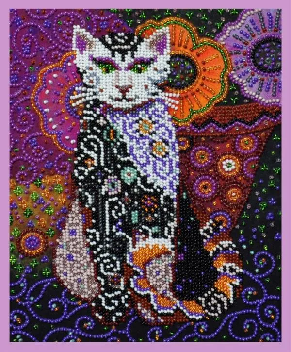 Buy Bead embroidery kit PUSSYCAT-P-279