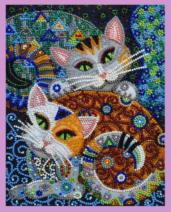Buy Bead embroidery kit Kittens-P-280