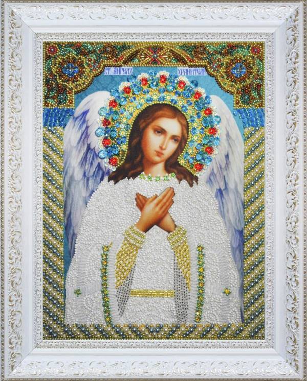 Buy Bead embroidery kit Icon of the Guardian Angel-P-282
