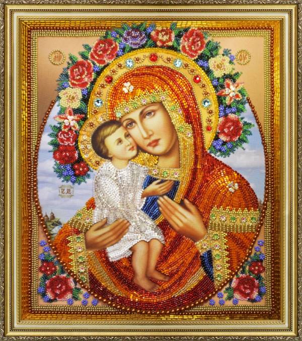 Buy Bead embroidery kit Icon of the Mother of God-P-286
