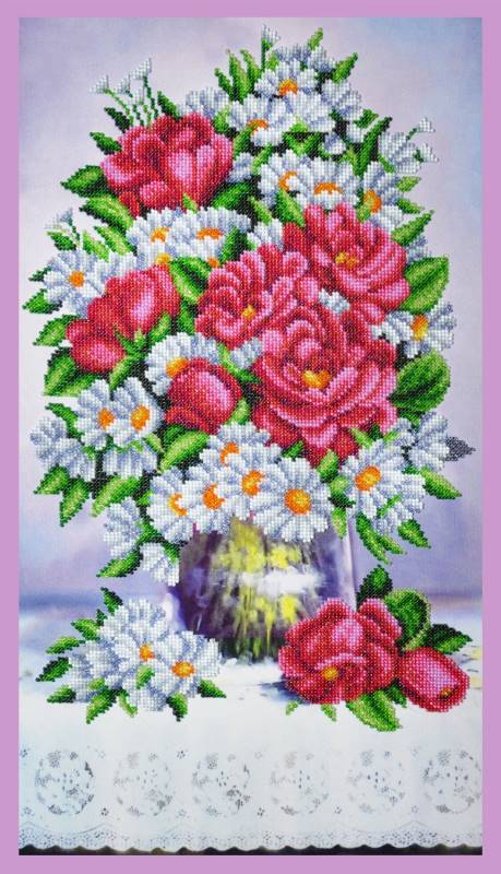 Buy Bead embroidery kit Bouquet-P-289