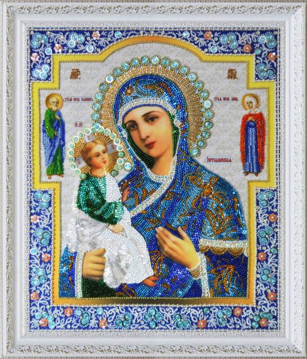 Buy Bead embroidery kit Icon of the Mother of God "Jerusalem"-P-291