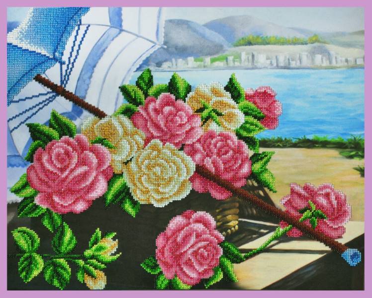 Buy Bead embroidery kit Roses on the shore-P-306