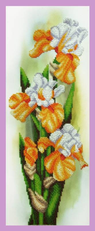 Buy Bead embroidery kit Yellow irises-P-310