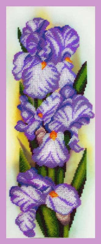 Buy Bead embroidery kit Lilac irises-P-311