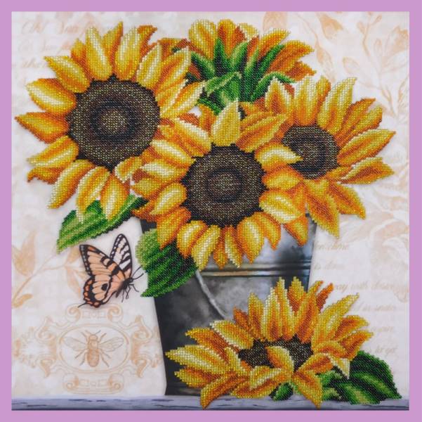 Buy Bead embroidery kit Country Sunflowers-P-315