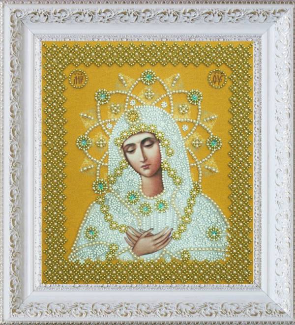 Buy Bead embroidery kit Icon "Tenderness" (gold)-P-317