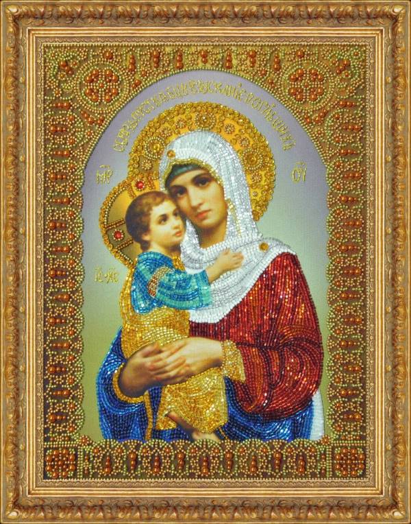 Buy Bead embroidery kit Icon of the Mother of God-P-326