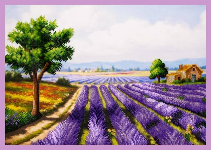 Buy Bead embroidery kit Lavender provence-P-330
