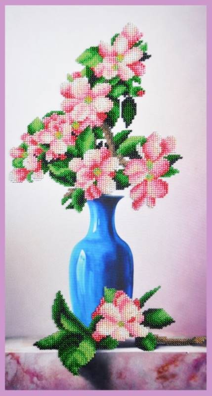 Buy Bead embroidery kit Flowering apple-tree-P-359
