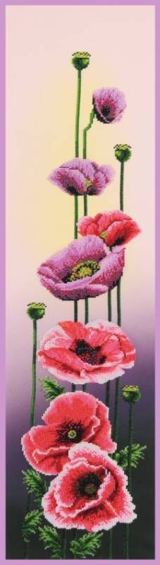 Buy Bead embroidery kit Poppies-P-360