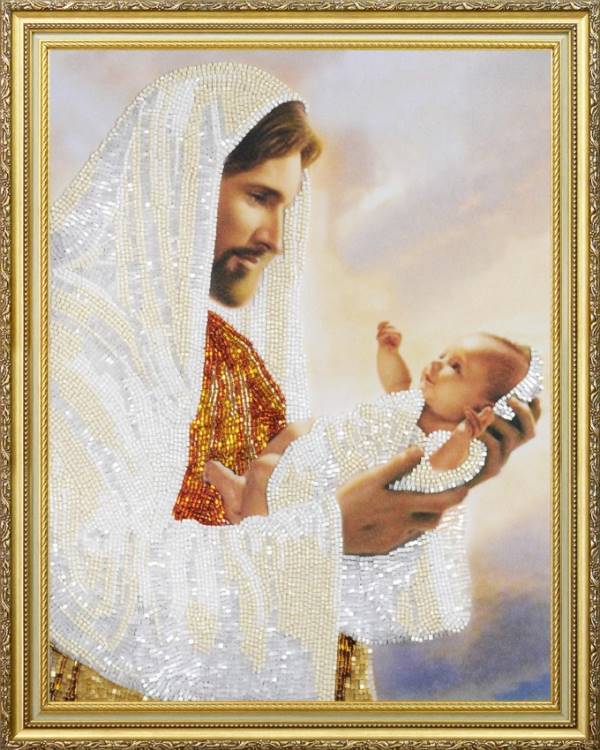 Buy Bead embroidery kit Jesus with the baby-P-368