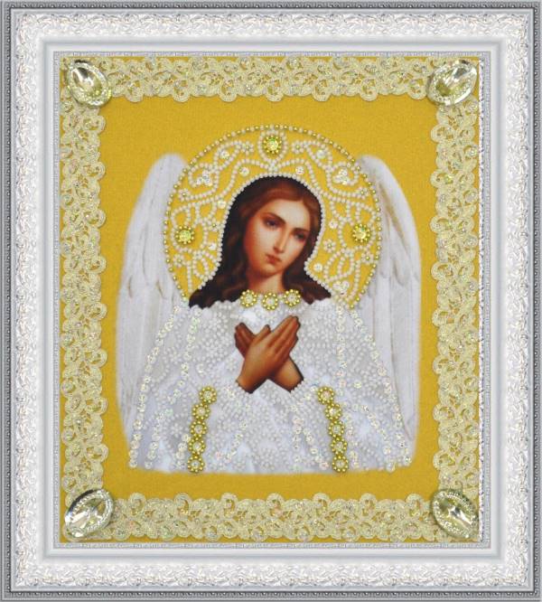 Buy Bead embroidery kit Icon of the Guardian Angel (gold)-P-372