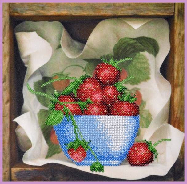 Buy Bead embroidery kit Strawberry-P-386