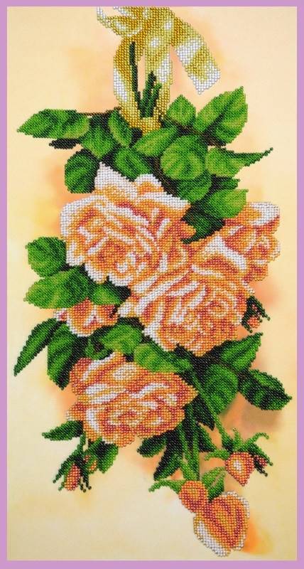 Buy Bead embroidery kit Vintage roses-P-387