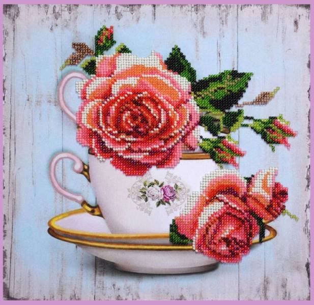 Buy Bead embroidery kit Tea Duet 1-P-390