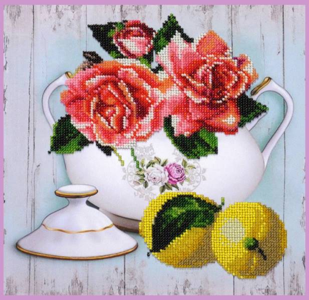 Buy Bead embroidery kit Tea Duet 2-P-391