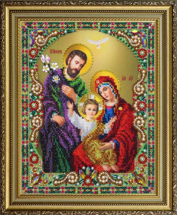 Buy Bead embroidery kit Icon Holy Family-P-402