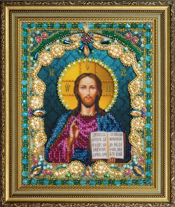 Buy Bead embroidery kit Icon Jesus the Savior-P-408