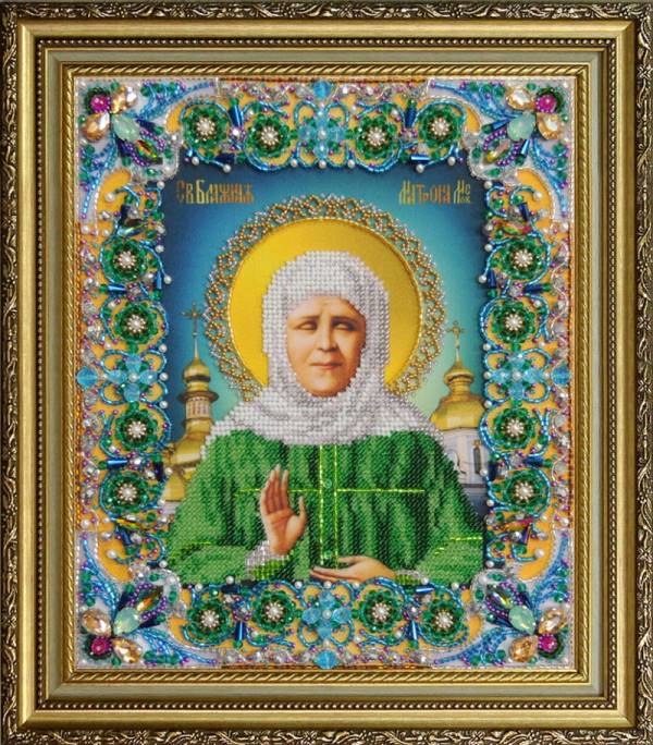 Buy Bead embroidery kit Icon Saint Matron of Moscow-P-413