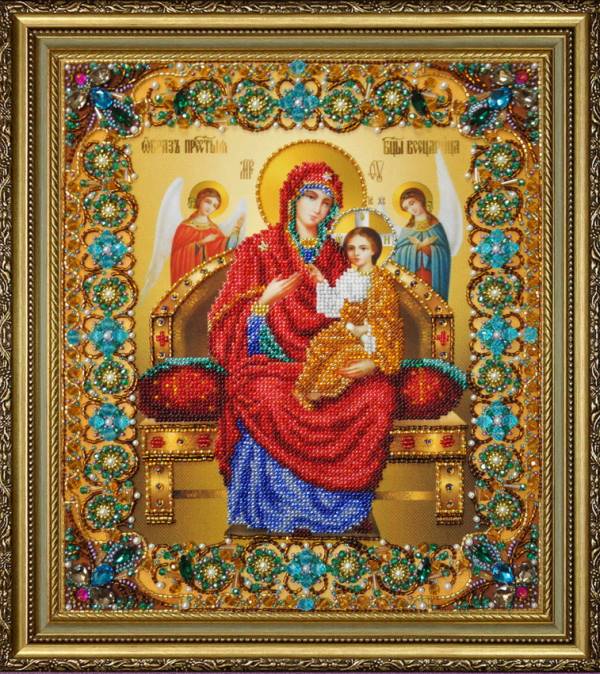 Buy Bead embroidery kit Icon of the Mother of God "Vsetsaritsa"-P-415