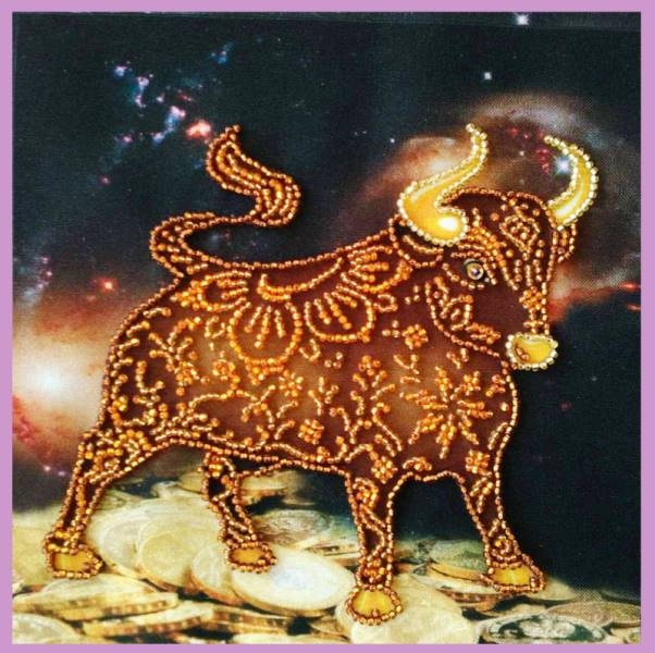 Buy Bead embroidery kit Symbol of the year BULL-P-424