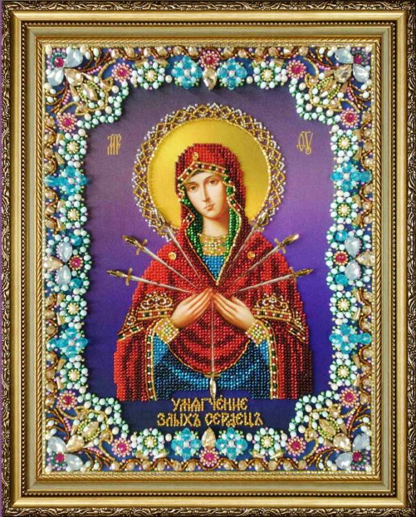 Buy Bead embroidery kit Icon of the Mother of God "Softening Evil Hearts"-P-426