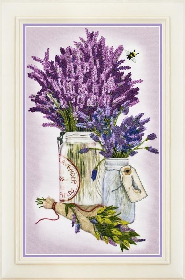 Buy Embroidery kit-Bouquet of lavender-R-018
